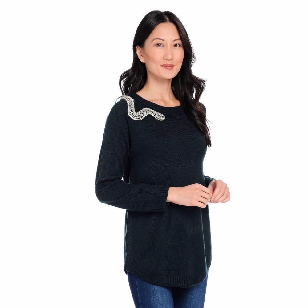 3 for $30  NWOT Rhinestone Shoulder Detail Sweater